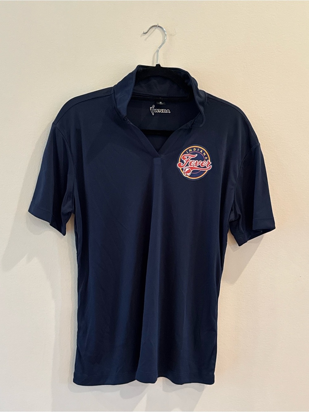 WNBA Navy Women’s Short-Sleeve Polo with Indiana Fever Logo